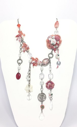 Collana floreale rossa - floreale,