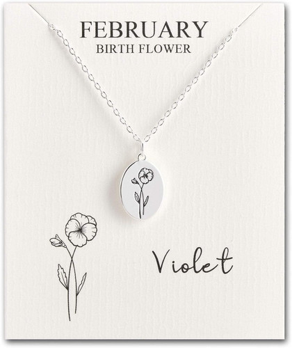 Collana fiore nascita febbraio - nascita,