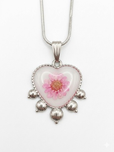 Collana resina con fiore - collana, in