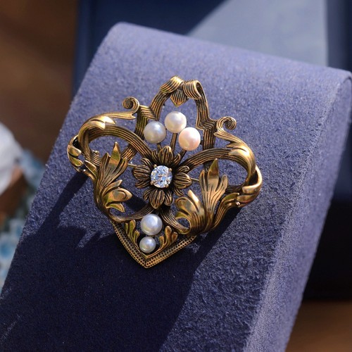 Collana ciondolo spilla dorato - collana,