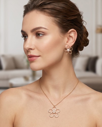 Set collana orecchini donna - set,