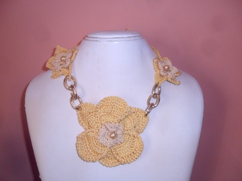 Collana fiore handmade - collana,