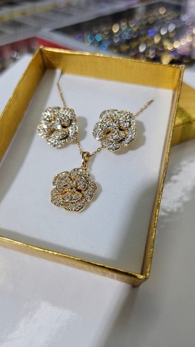 Collana orecchini fiore - collana,