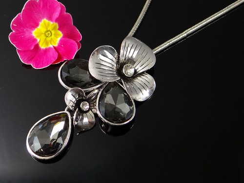 Collana con strass pietre - collana,