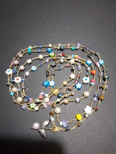 Collana cristalli fiori - collana,