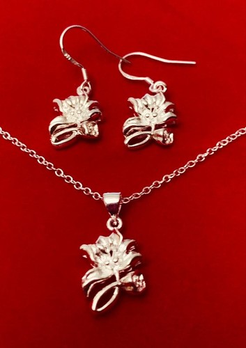 Set collana orecchini fiore - set,