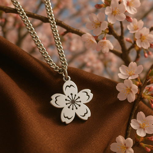 Collana ciondolo fiori - collana,