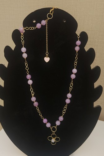 Collana lunga ametista lavanda